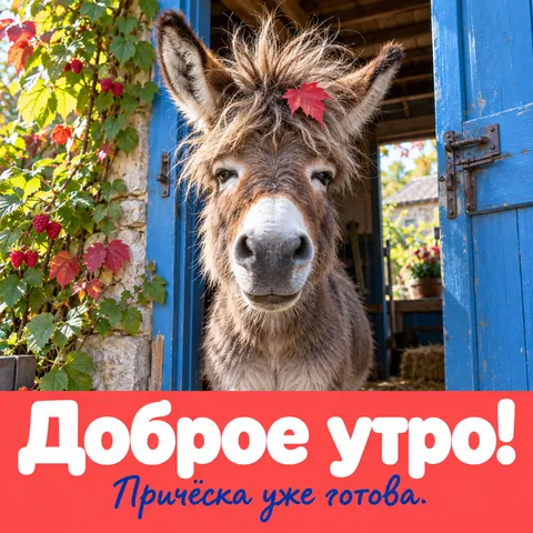 Доброе утро! Причёска уже готова.