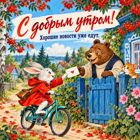 С добрым утром, хорошие новости уже едут